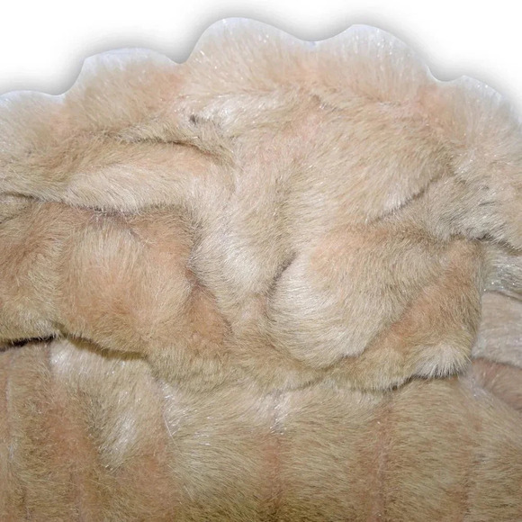 VINTAGE RICE FAUX FUR MAR-DEL WOMENS COAT - Picture 6 of 14